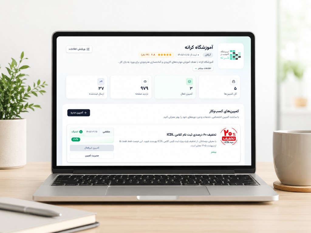 صفحه اختصاصی کسب‌وکار